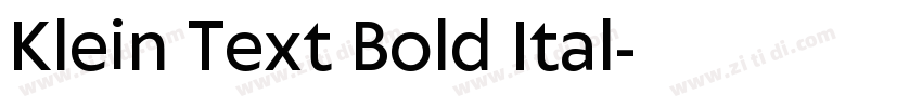 Klein Text Bold Ital字体转换 Klein Text Bold Ital字体转换